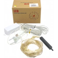 Гірлянда-водоспад електрич. Роса 200LED 2м теплий білий 1919-07