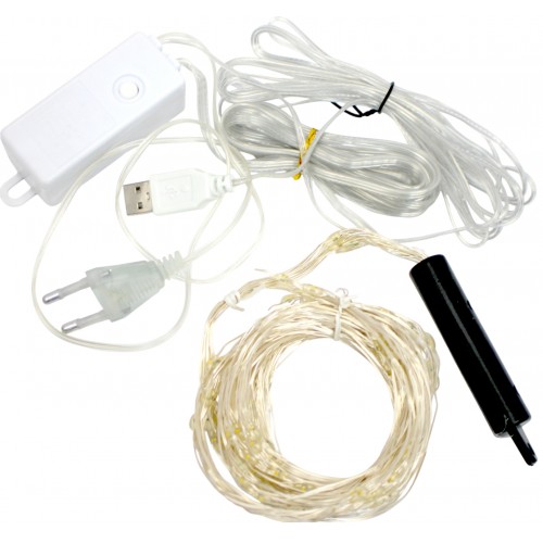 Гірлянда-водоспад електрич. Роса 200LED 2м теплий білий 1919-07