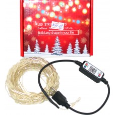 Гірлянда-водоспад електрич. Роса 100LED USB l-10м керування смарфоном, RGB 104 19071-88