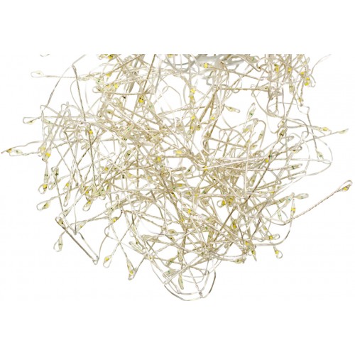 Гірлянда-штора Роса-мішура200LED USB,реле 8 реж.,10ліній білий теплийL-3м H-0,6м№1945-07