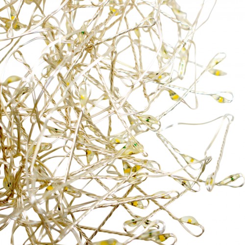 Гірлянда-штора Роса-мішура200LED USB,реле 8 реж.,10ліній білий теплийL-3м H-0,6м№1945-07