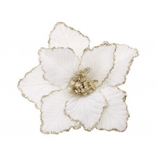 Пуансетія 24,5см оксамитова з глітером,шампань №H39-145/Bonadi/(1)(60)