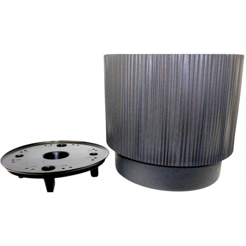 Горщик квітковий пласт. "Осло" d30х27см 14л граніт wood,зі вставкою №5723/Алеана/(4)