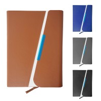 Блокнот А5 96арк. кліт. шкірзам. на магніті №А5-10/140073/Leader/