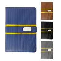 Блокнот А5 96арк. кліт. шкірзам. на магніті №А5-11/140074/Leader/