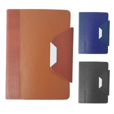 Блокнот А5 96арк. кліт. шкірзам. на магніті №А5-7/140079/Leader/