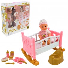 Набір ігровий: мікс одягу, ліжечко,в кор-ці, 37х11х40см №2533