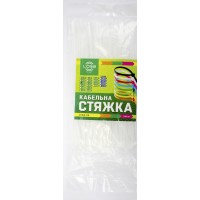 Кабельна стяжка 3х200 біла (100шт) №S 9002