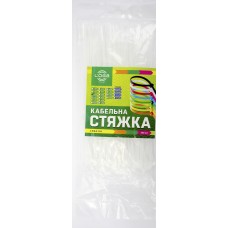 Кабельна стяжка 3х200 біла (100шт) №S 9002