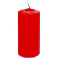 Свічка циліндр Bispol 60/100 h-20см/d-5х10см червона 030/Польща/(8)