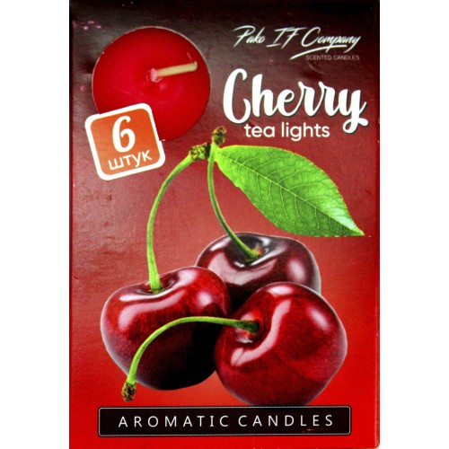 Свічка з ароматом Pako (6шт) Вишня