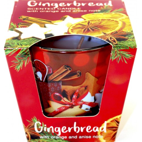 Свічка з ароматом 115г/30год. Scented candle with orange and anise note"/Польща/(12)