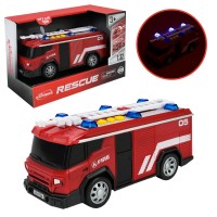 Машина на бат-ці,пожежна охорона,інерц.,звук.,світ.,в кор-ці,18,8х8,5х12,5см№WY1134A(96)КІ