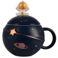 Чашка керам. 300мл "LED Space Travel" з кришкою в подар. кор-ці №B060374