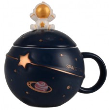 Чашка керам. 300мл "LED Space Travel" з кришкою в подар. кор-ці №B060374