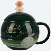 Чашка керам. 300мл "LED Starry Sky" з кришкою в подар. кор-ці №B060375