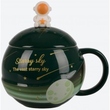 Чашка керам. 300мл "LED Starry Sky" з кришкою в подар. кор-ці №B060375