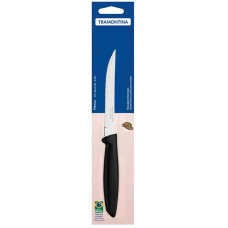 Ніж "Tramontina Plenus black" 116мм зубчатий №23410/105