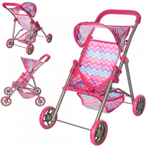 Коляска для ляльок металева, прогулянкова, кошик, 64х60х33см в кульку 52х33х8см (12) 9304