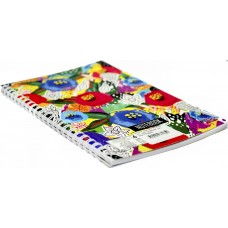 Блокнот пруж. бок. А5 40арк. кліт. карт. Апельсин,лак АП-1706