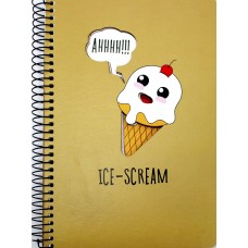 Блокнот пруж. А5 96арк. кліт. карт. Student крафт,лаз. висічка A5-SC-096-6137K/Школярик