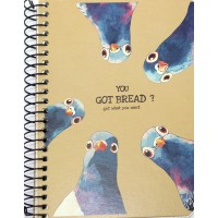 Блокнот пруж. А6 80арк. кліт. Student крафт ВД-лак A6-SC-080-6141K/Школярик(8)(112)(192