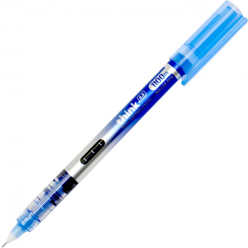 Ручка-роллер "Deli" №EQ300-BL Think 0,5мм синя(12)