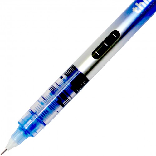 Ручка-роллер "Deli" №EQ300-BL Think 0,5мм синя(12)