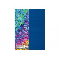 Зошит пруж. бок. А4 80арк. кліт. карт. "Optima" Kaleidoscope синій №O20365-02(1)(36)