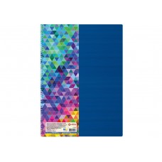 Зошит пруж. бок. А4 80арк. кліт. карт. "Optima" Kaleidoscope синій №O20365-02(1)(36)