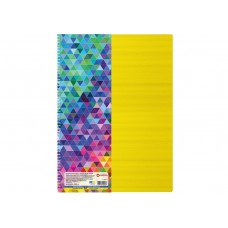 Зошит пруж. бок. А4 80арк. кліт. карт. "Optima" Kaleidoscope жовтий №O20365-04(1)(36)