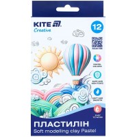Пластилін "Kite" Creative Pastel 12 кольор. 200гр воск. №K-086-P(30)(60)