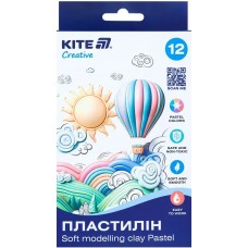 Пластилін "Kite" Creative Pastel 12 кольор. 200гр воск. №K-086-P(30)(60)