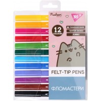 Фломастери "Yes" 12кольор. Jumbo "Pusheen" №650589(12)(72)