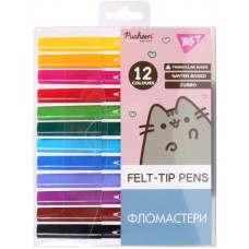 Фломастери "Yes" 12кольор. Jumbo "Pusheen" №650589(12)(72)