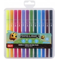 Фломастери двосторонні "Yes" 12кольор. "Minecraft.Spring" №650596(12)(72)