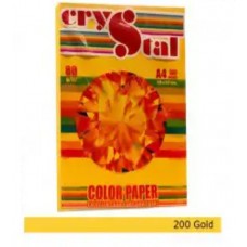 Папір кольор. А4 80г/м інт. Crystal Сolor Paper Gold 200 (золотий)(100)(2500)