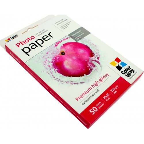 Фотопапір "CW" 10х15 255г/м суперглянц. №PSG255-50/43089 карт.уп.(50)