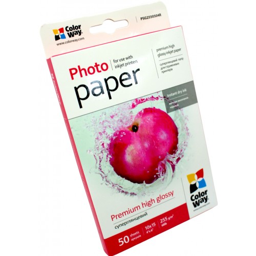 Фотопапір "CW" 10х15 255г/м суперглянц. №PSG255-50/43089 карт.уп.(50)