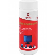 Серветки вологі для очищення екранів "Optima"(100шт) №E72612(15)