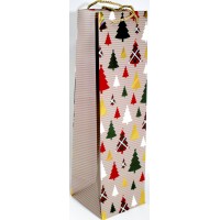 Пакет подарунковий під пляшку "Buromax" 11х38х11см Новий Рік тисн. фольгою BM.2000130(12)