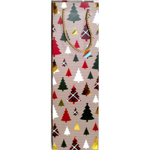 Пакет подарунковий під пляшку "Buromax" 11х38х11см Новий Рік тисн. фольгою BM.2000130(12)