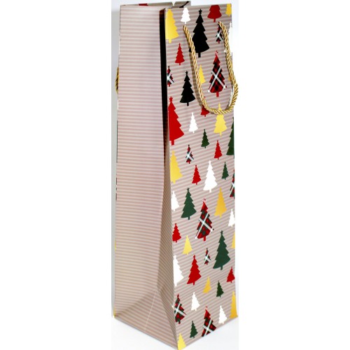 Пакет подарунковий під пляшку "Buromax" 11х38х11см Новий Рік тисн. фольгою BM.2000130(12)