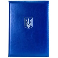 Папка А4 "Герб (тризуб)" з тисн. Nebraska темно-синя (срібло) №O36047-24/Optima/(15)