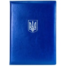 Папка А4 "Герб (тризуб)" з тисн. Nebraska темно-синя (срібло) №O36047-24/Optima/(15)