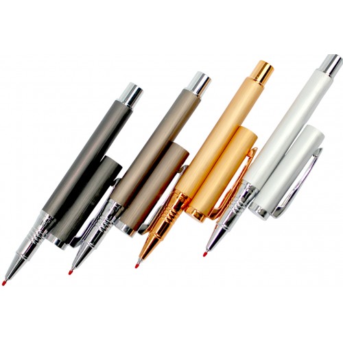 Ручка гел. метал. "Baixin" №GP6005(1-2-3-4) синя 0,5мм mix4(12)