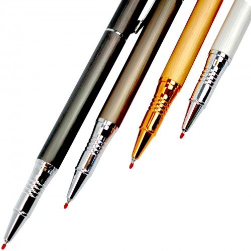 Ручка гел. метал. "Baixin" №GP6005(1-2-3-4) синя 0,5мм mix4(12)