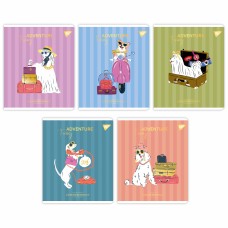 Зошит А5 YES 24арк. лін. фольга золото,УФ виб. "Exquisite doggy" №767542(10)(160)