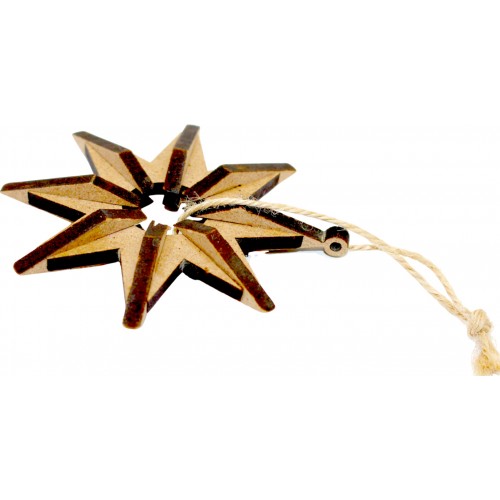 Об'ємна іграшка Ялинкова зірка 10 см МДФ 5 мм  