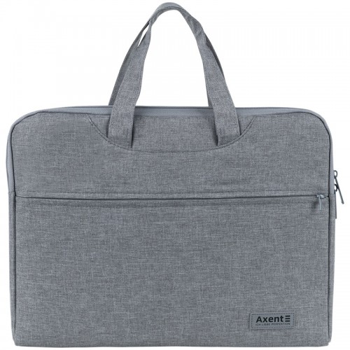 Сумка для документів "Axent" А4 1від. 1карм. світло-сіра №1632-01-A